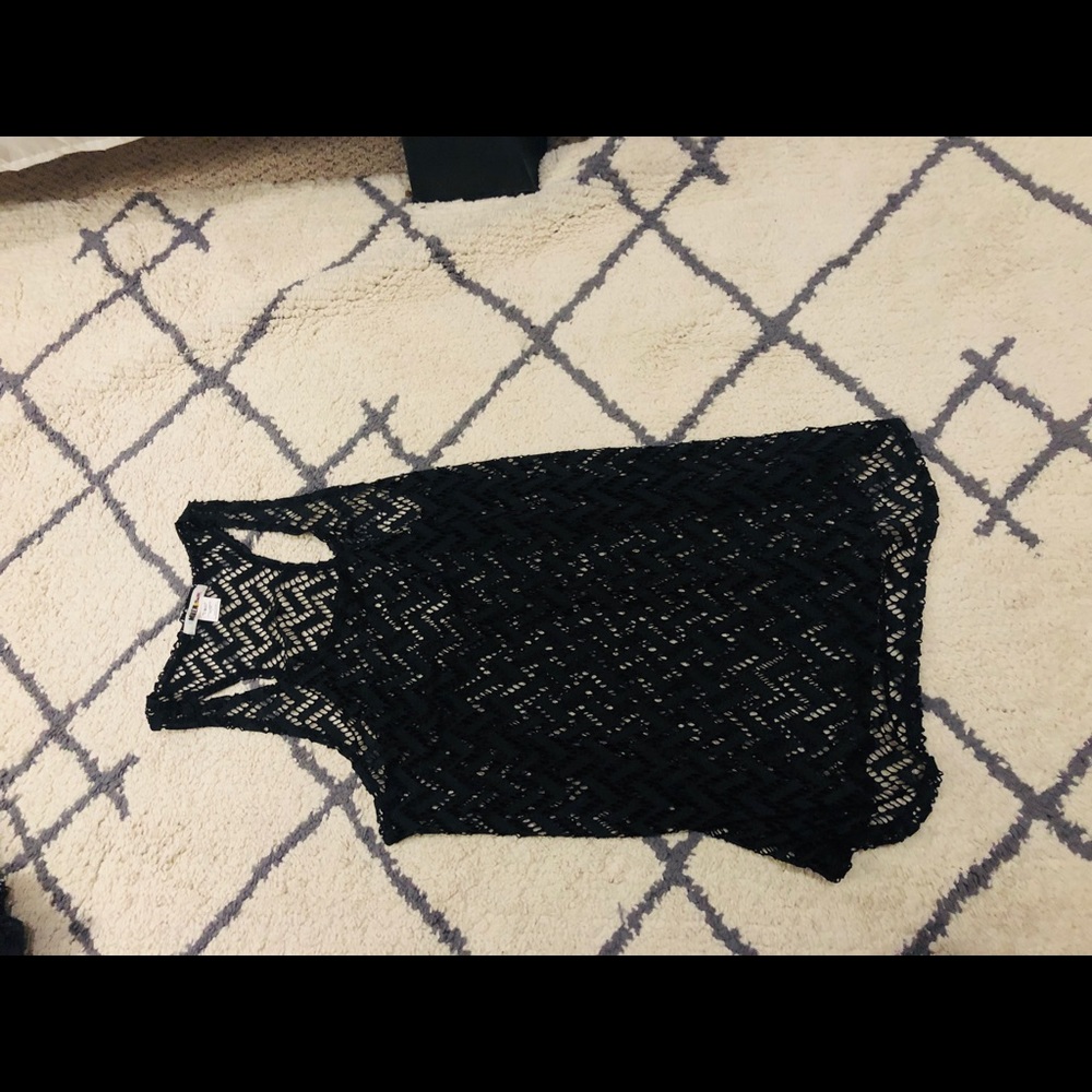 Black swim coverup